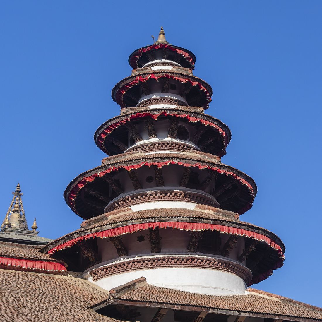 Nine-storey Basantapur tower in Durbar Square