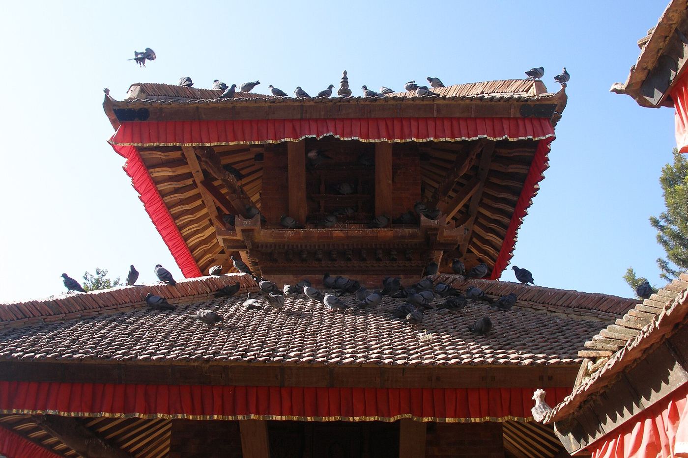 Pagoda temple roof on Durbar Square